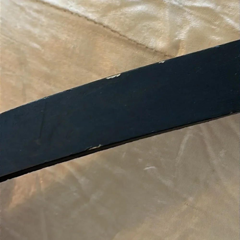 Vintage Liz Claiborne Dark Navy Blue (Almost Black) Bonded Leather‎ Belt